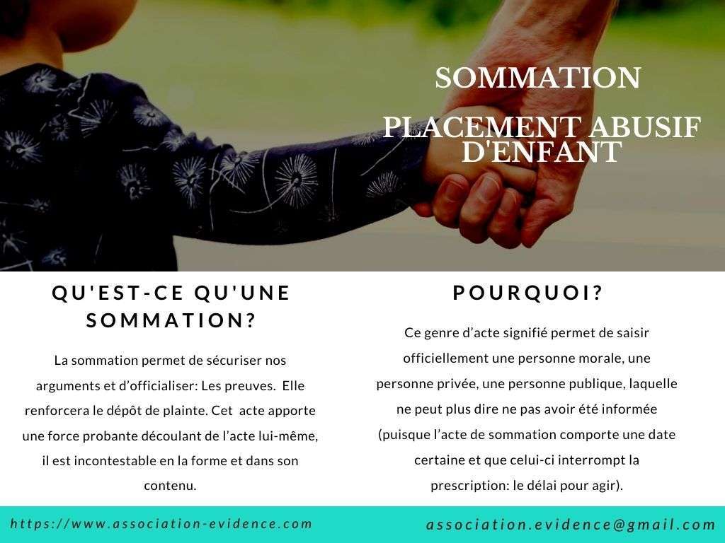 Sommation Vaccination Placement Abusif d'enfant